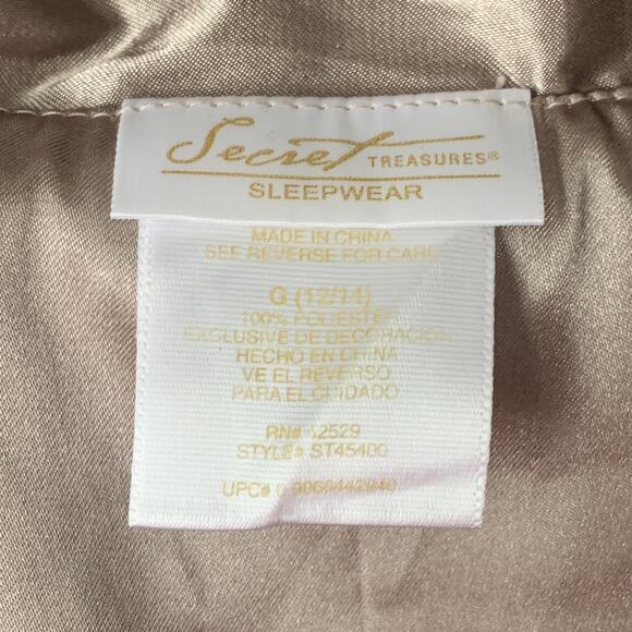 Vintage Secret Treasures Sleepwear Pajama Set Button Up Top and Pants Size Large - Picture 9 of 15